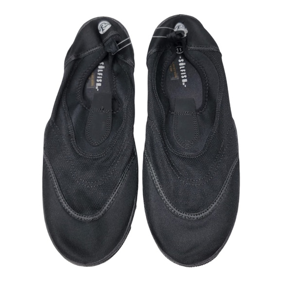 Solfish Other - Solfish Men's Slip-On Aqua Watershoes Size 11, Solid Black Slip Resistant